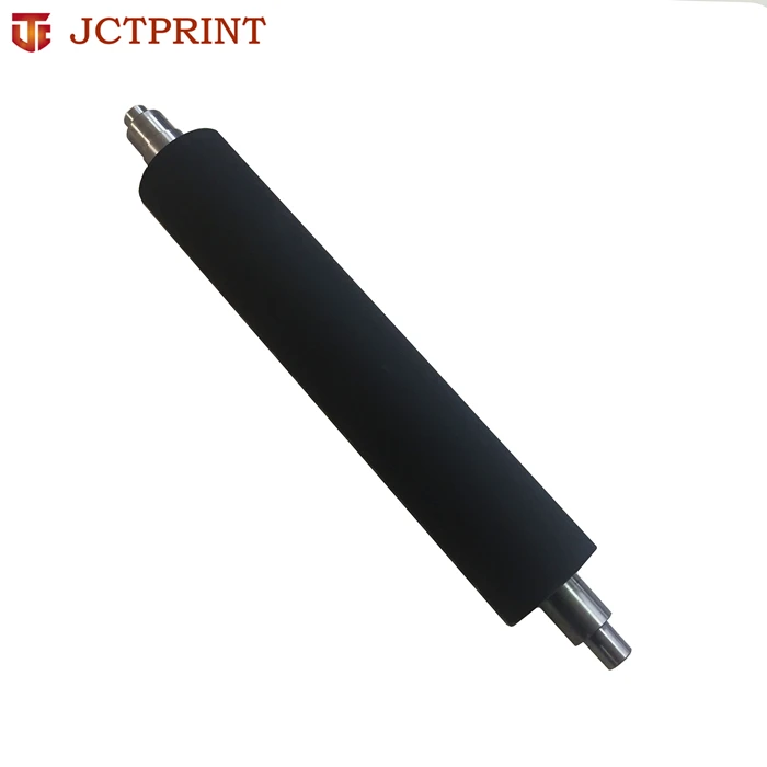 Rubber roller out feed for wood planer for paper making