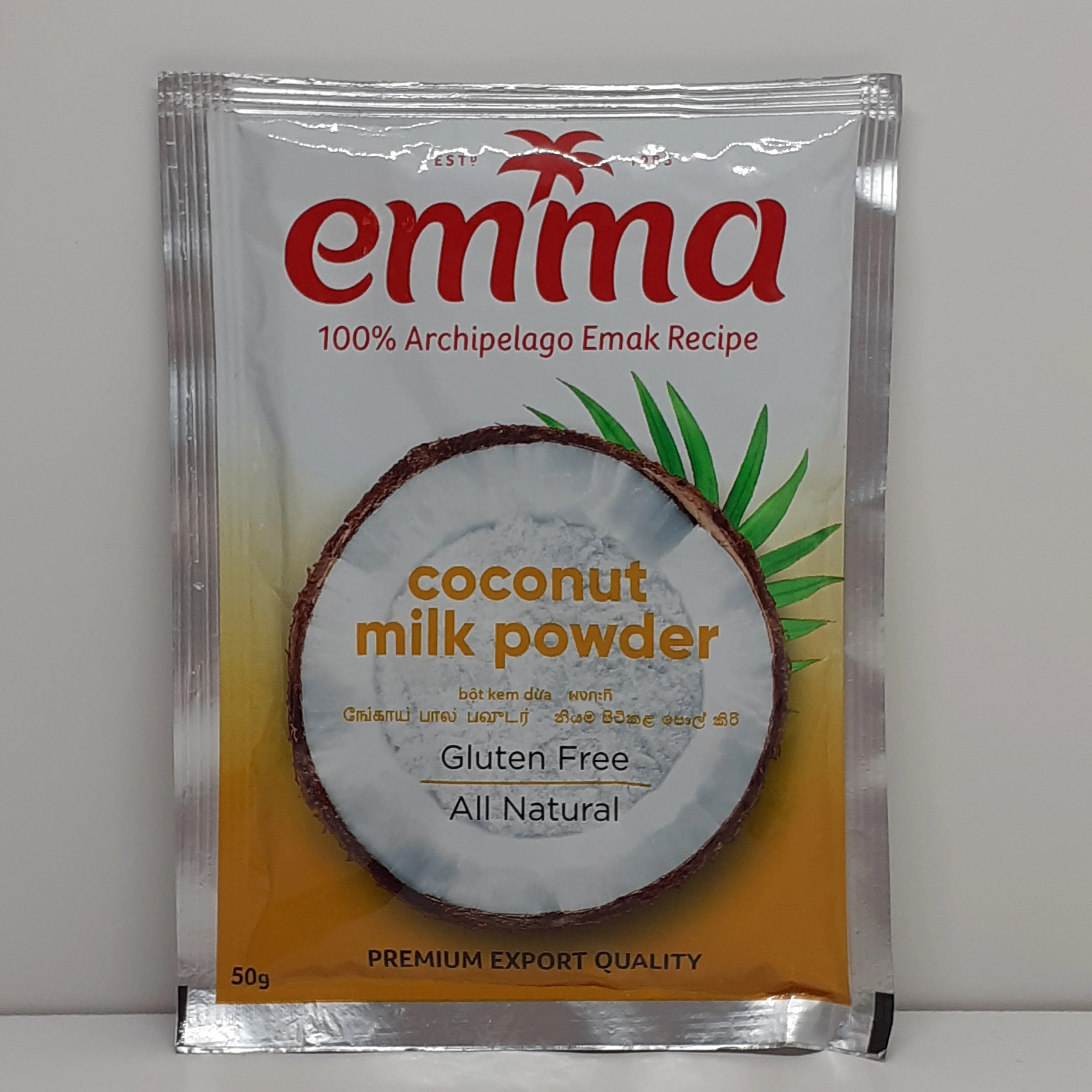 Hot Selling Coconut Milk Powder Best Pricing 30% Fat Content Natural Sweet Coconut Vacuum Yellow Packaging 50g Weight
