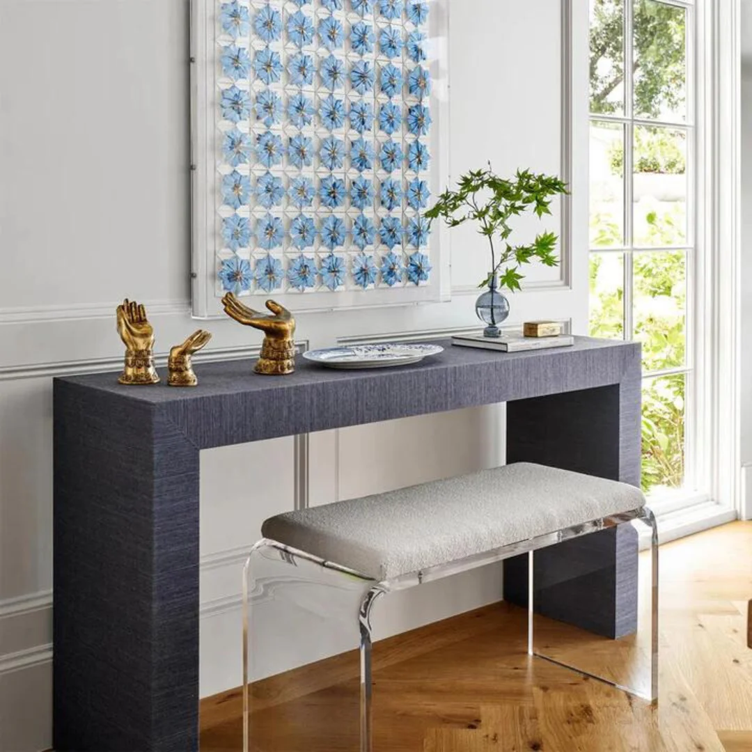 Wholesale Console Table With Faux Shagreen Home Furniture Customized Color Living Room Bedroom Nightstands For Decoration Home