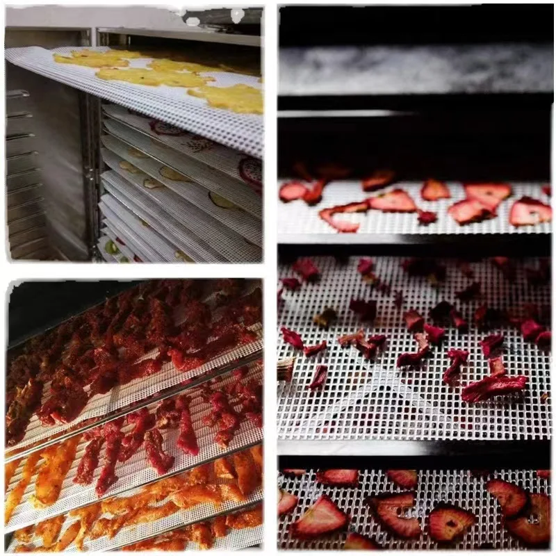 Non Stick Round Silicone Steamer Liners Mesh Mat Rectangle Reusable Sheet Dehydrator Tray Liners for Fruits Meat Baking Pastry