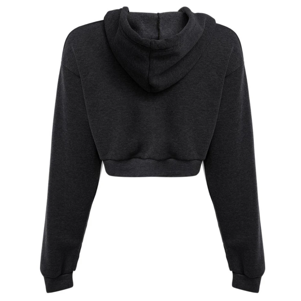 Wholesale Custom Logo Female Cropped Hoodies Women Cotton Crop Top Hoodies Top Selling Plus Size OEM Customized packing