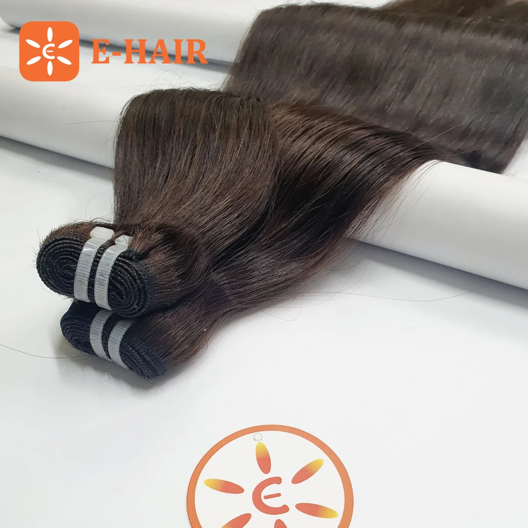 E-HAIR VIETNAM | Black Natural weft Human Hair Natural color, 100% Human Hair Extensions Wholesale Vietnam Hair