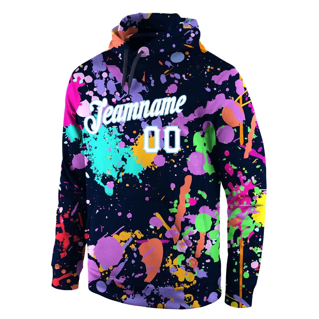Buy Custom Sublimated Graffiti Pattern Thermal Pullover Hoodie Plus Size Sports Fitness Workout Sublimation Hoodies