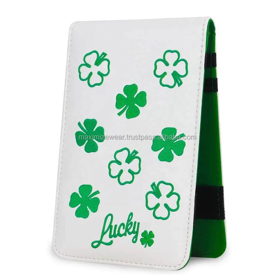 Hot selling premium golfer gift custom logo leather golf score card holder durable Scorecard Holder for Golf Business Gift
