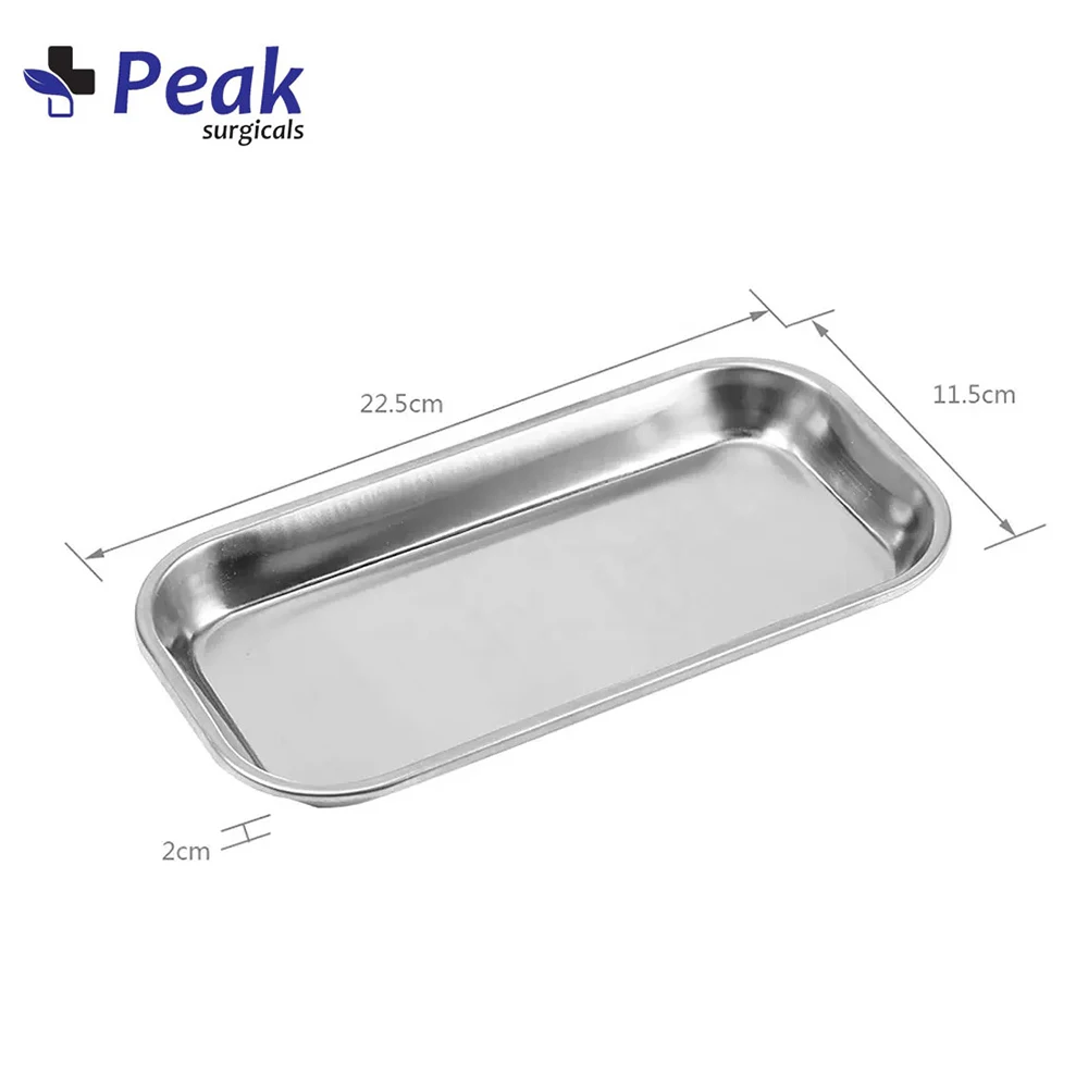 Stainless Steel Medical Instrument Tray Useful Tool for Clinic Lab Dental Instrument Tray Basic surgical instrument tray