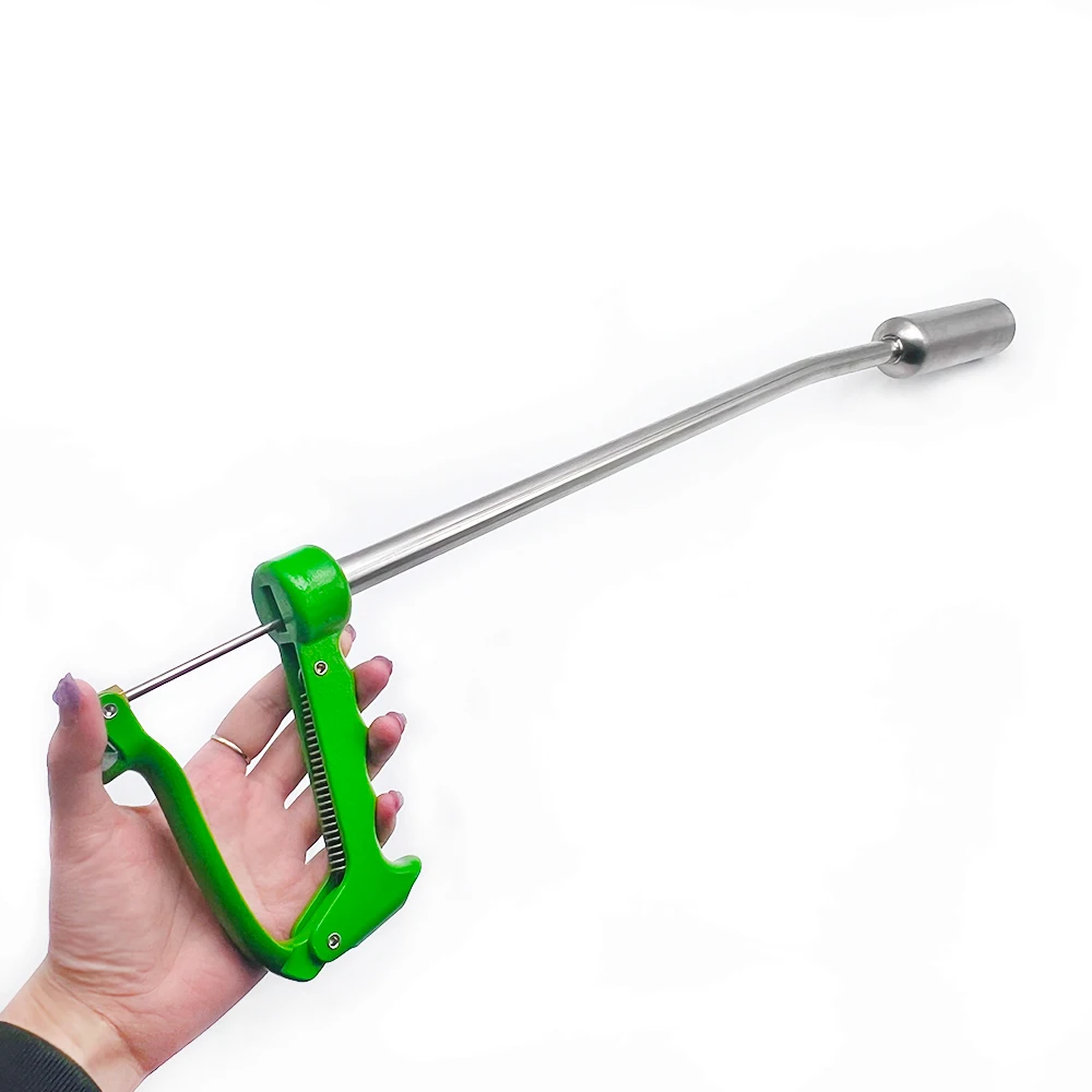 Veterinary Medicine & Magnetic Cage Stainless Steel Pill Propellant Ruminal Bolus Applicator for Cow Cattle Feeder