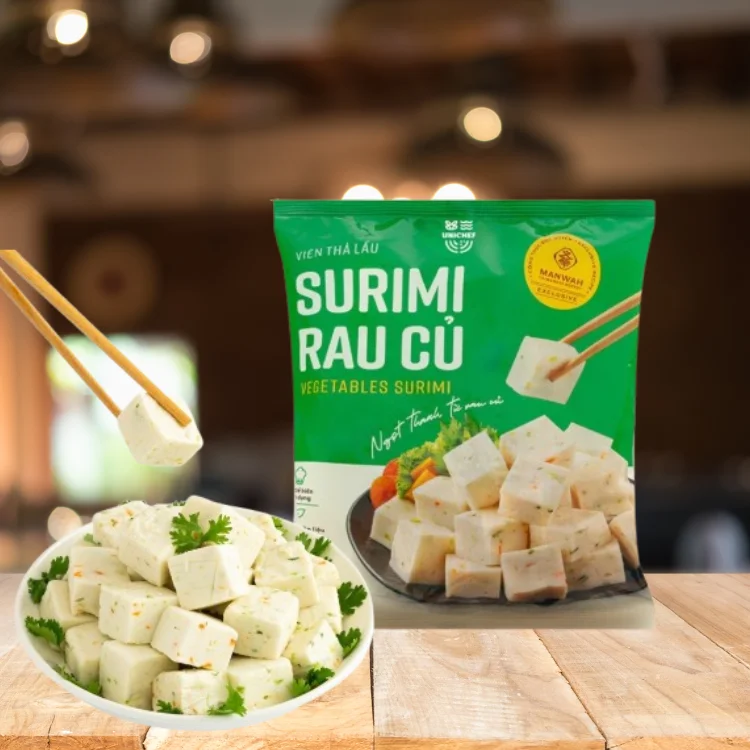 Vegetable Surimi Good Price Hot Pot Toppings Unique Flavor Frozen Food Customized Packaging Vietnam Manufacturer