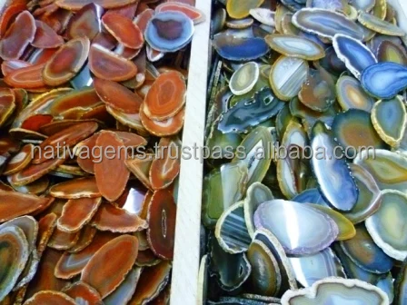 GORGEOUS COLORED AGATE SLICES WHOLESALE