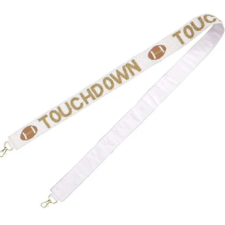 Game Day TOUCHDOWN beaded embroidered strap for mobile and clutch purse & fashion Accessory for women from india handmade