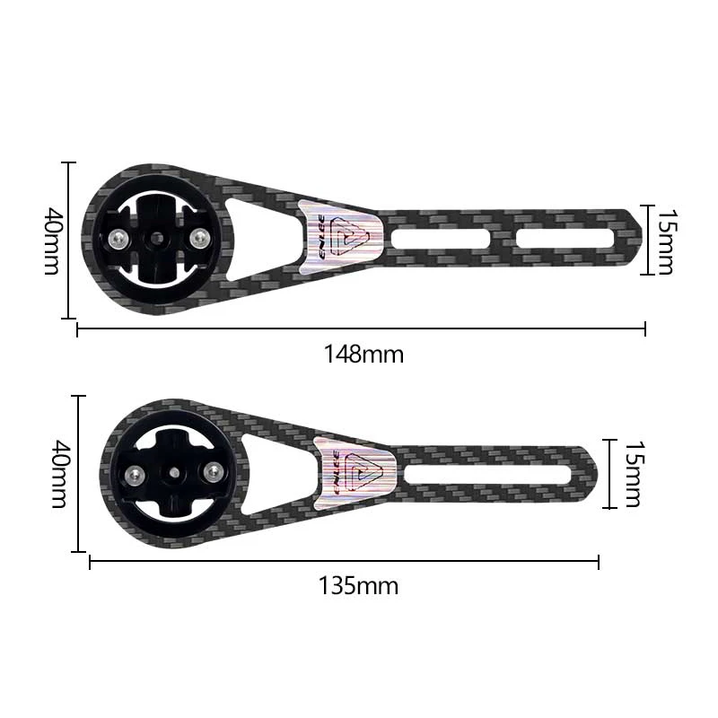ENLEE Carbon Fiber Bike Computer Camera Mount Holder Out Front Bike Stem Extension Support Holder for Bicycle Stopwatch Holder