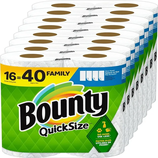 100% Genuine Quality Boun-ty Original Size 2-Ply Paper Towels White 16 Family Rolls | 40 Regulars Rolls from USA