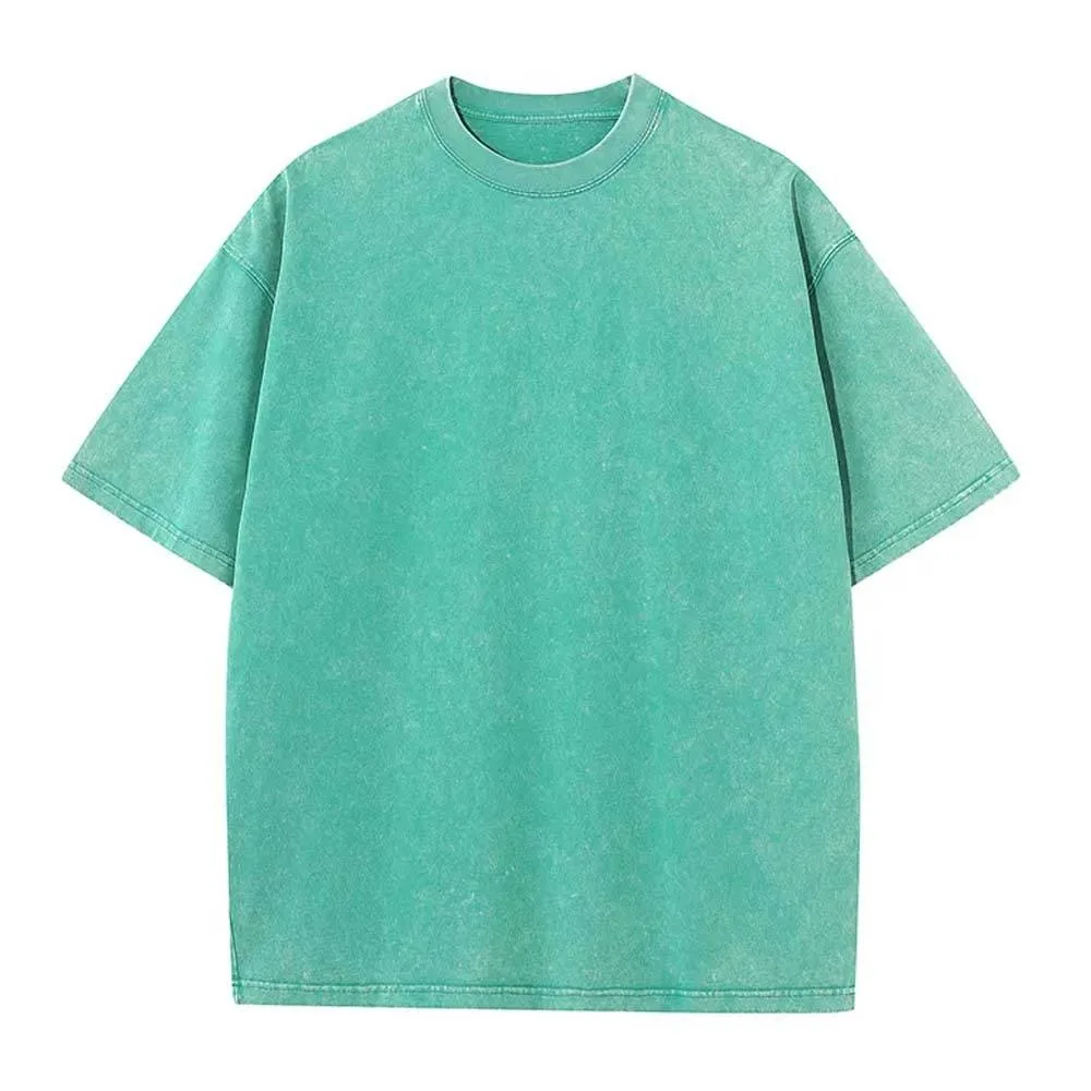 Manufacture short Sleeve Soft Custom Acid Washed Men T Shirts / High Quality Men Casual Acid Washed T Shirts In Solid Color