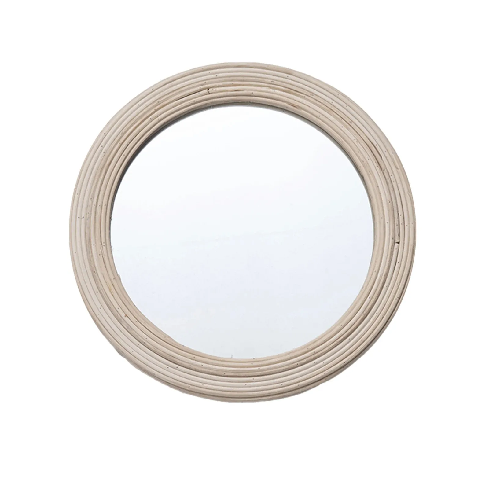 Handmade Natural Wicker round Mirror Luxury Glass Bathroom Decor with Rattan New Style Arch Design for Home Wall Application