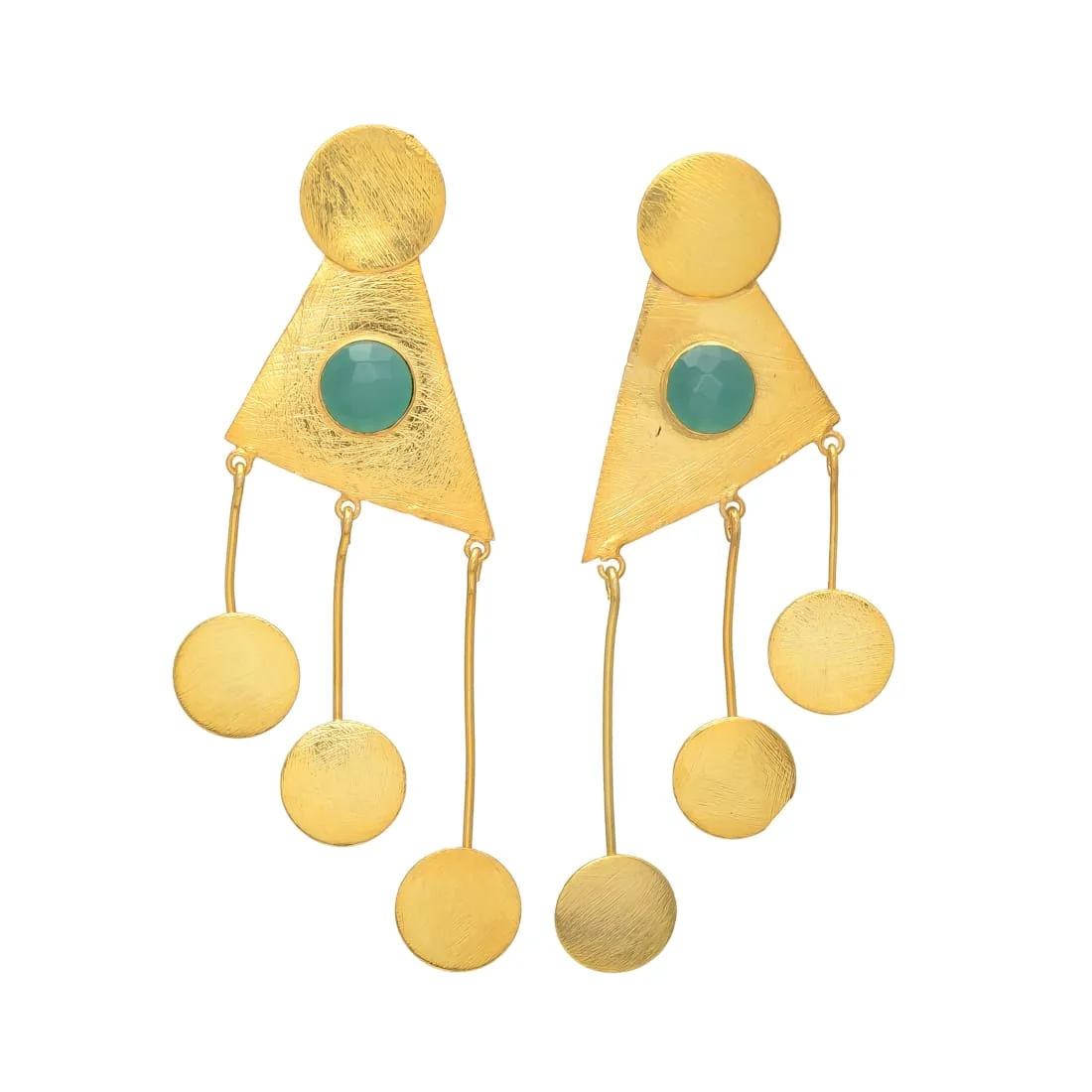 Triangle beads earring Woman Pictures of Small Rose Gold Gift White Party Zircon Designs Jewelry Models Saudi