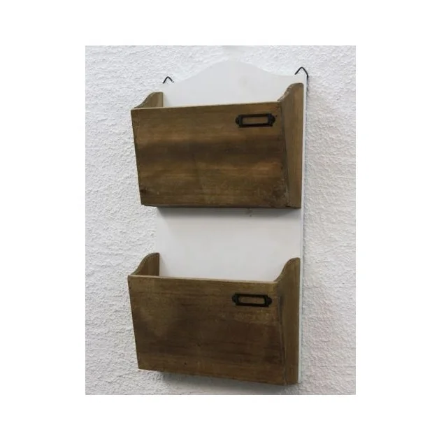 Wooden Wall Floating Magazine Storage and Display Racks Mail Organizer Shelf Factory custom wooden mail holder