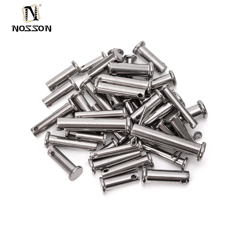 304 316 Stainless Steel flat cylindrica Round head Dowel clevis cam lock shear pin Shaft with hole positioning B-type pins