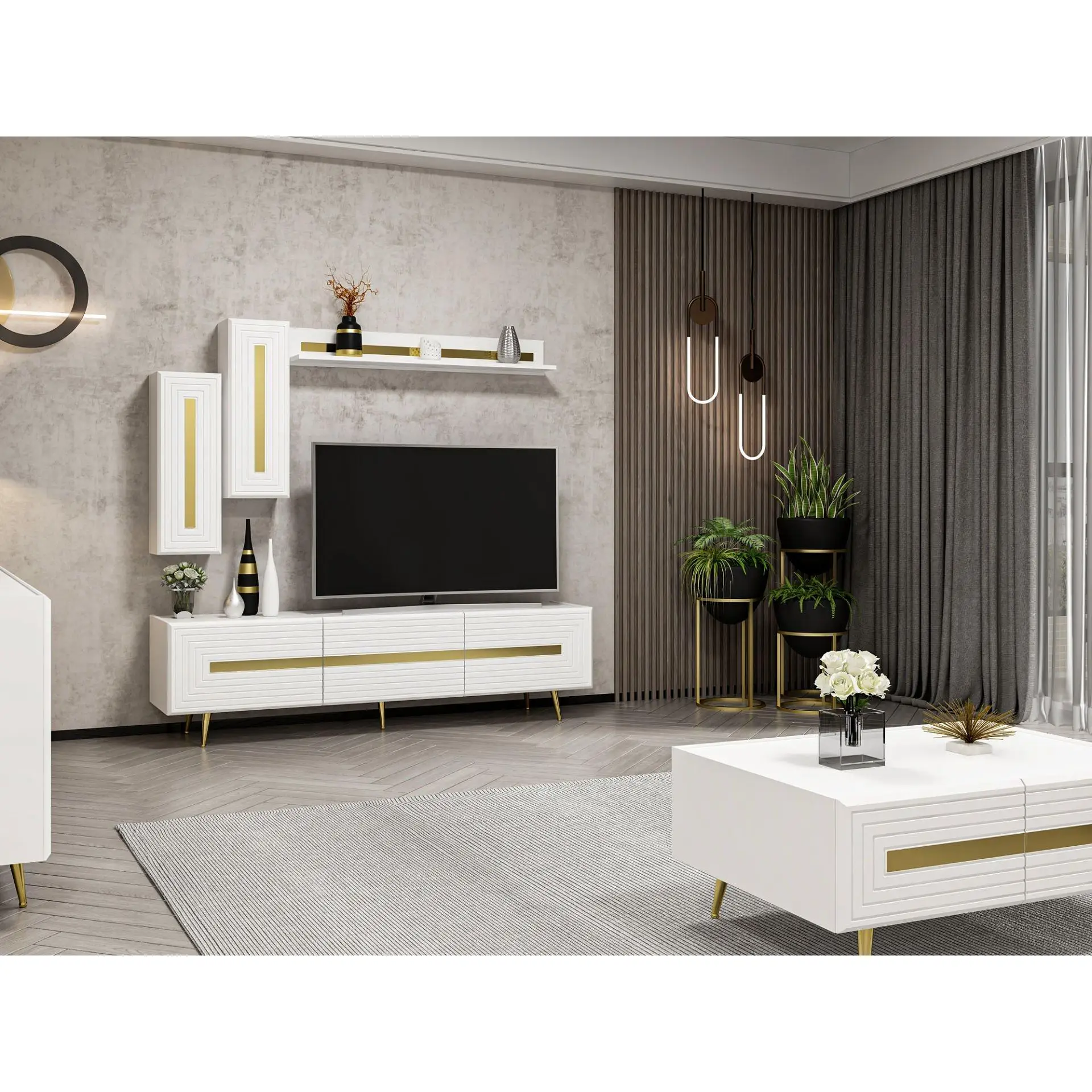 JOSE TV SET (Tv Unit + Top Module) - White