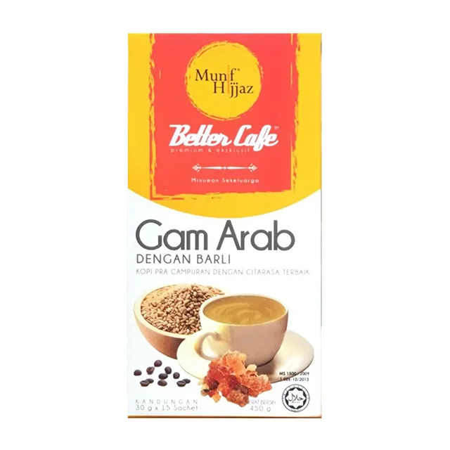 Coffee Mix Premix Coffee with Arabic Gum and Barley  Instant Coffee Brand Better Cafe OEM Box Packing Packaging Food Organic
