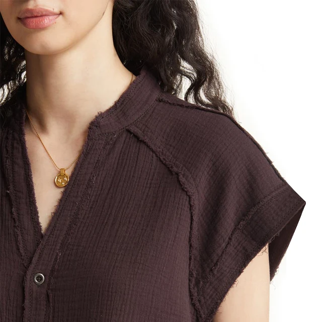 50 %Cotton 50 %Polyester Fabric Very High Quality Fancy Sexy Ribbed Top For Ladies Winter Wear Blouse