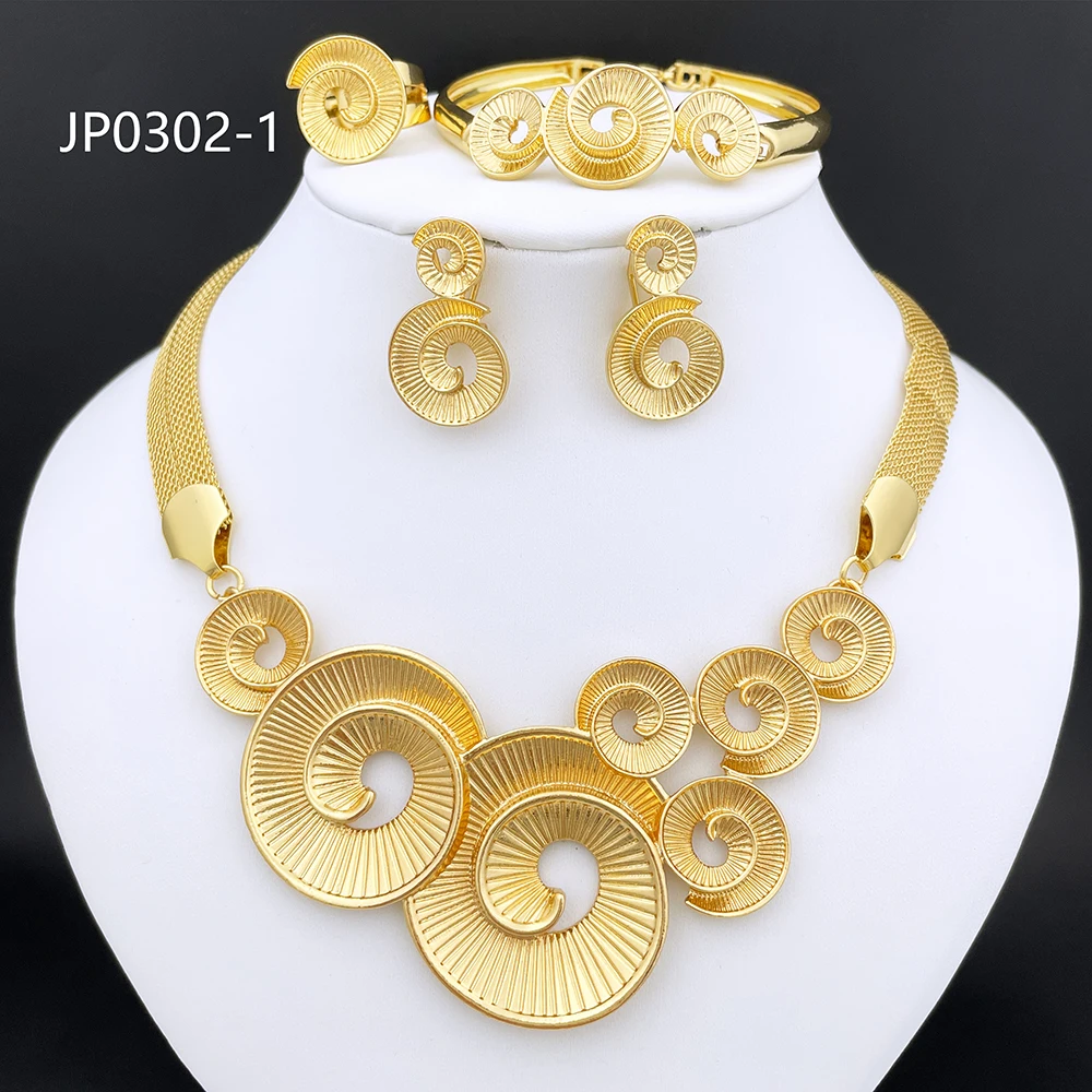 Juepei jewelry original design with rings of happiness luxury italian jewelry sets european and american jewelry sets