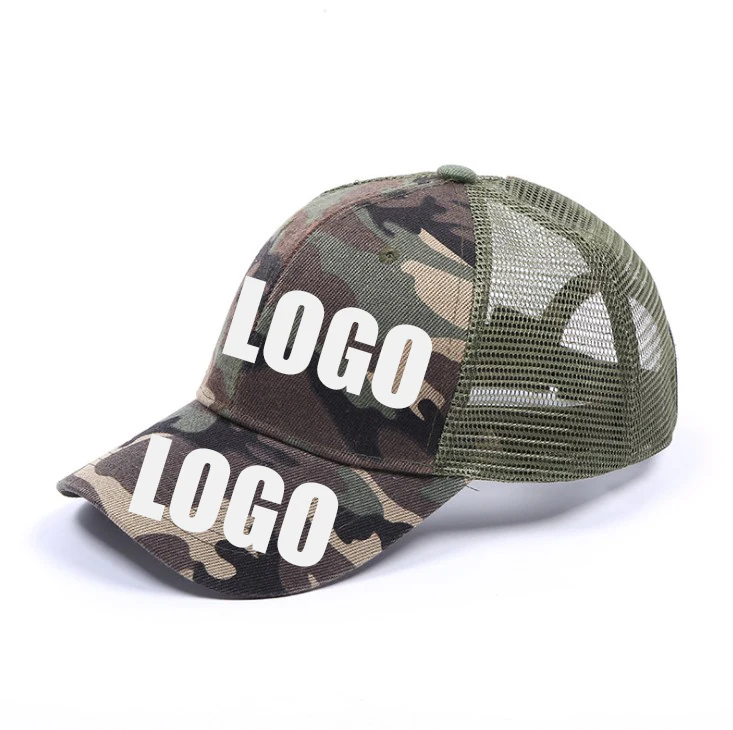 OEM 2022 Latest Modal Customized Baseball Caps With American Flag Mesh Hat 6 Panel Cotton Trucker Hat Cap