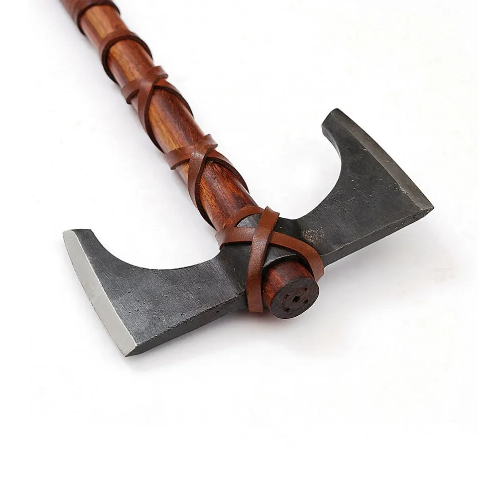 Customized New Arrival Damascus Steel Camping Hunting Outdoor Adventure Hunting Viking Axe With Wood Handle