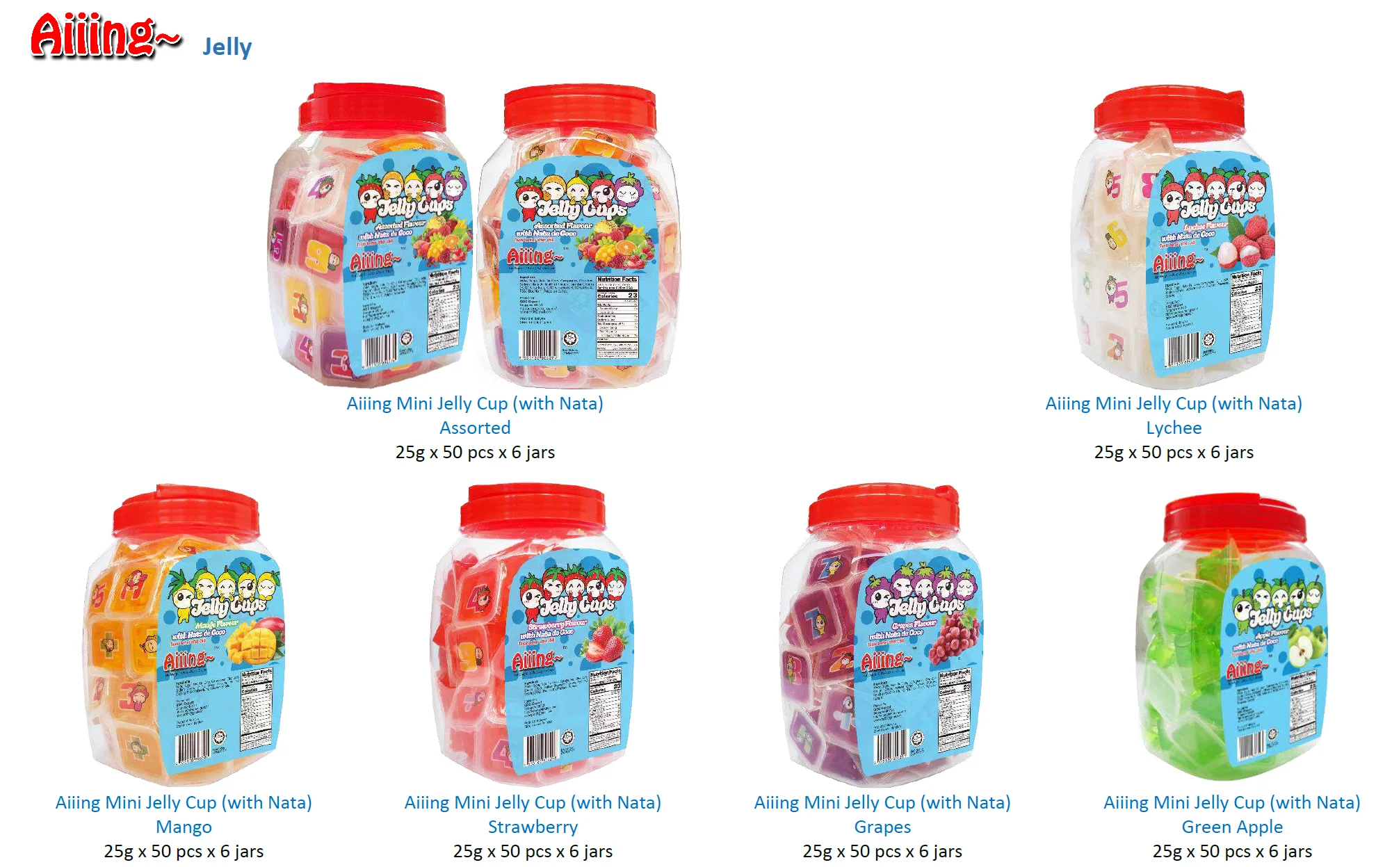 Aiiing фруктовые желейные чашки aiing мини-желе с Nata De Coco - 25 г манго Кокосовое желе