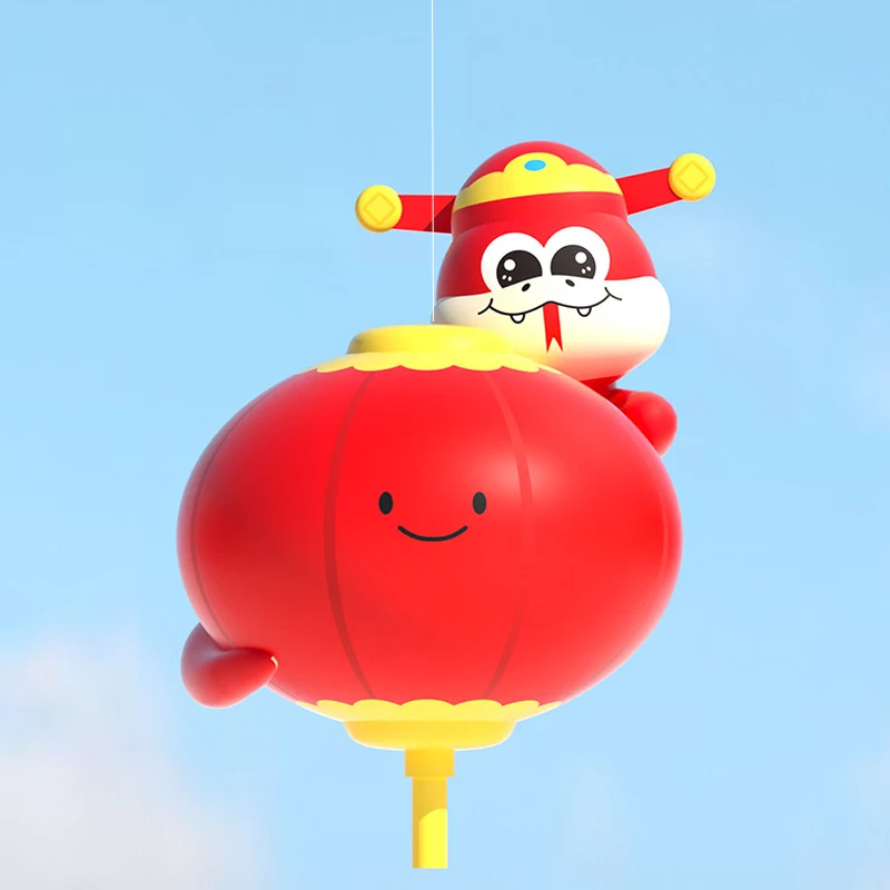 New Design Custom Hanging Inflatable Chinese Lantern Giant Cute Inflatable Snake Lantern Mascot Decoration