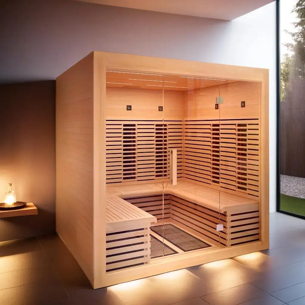 Factory Direct Low EMF Morden far infrared carbon panel sauna with intelligent control panel