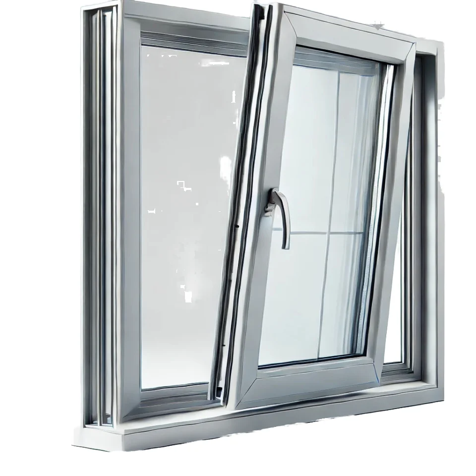 Aluminum Profile 6063-T5 Tilt & Turn Aluminum Window For Houses Made Of Thermal Break Heat Insulation Cancel Noise Fast Ship