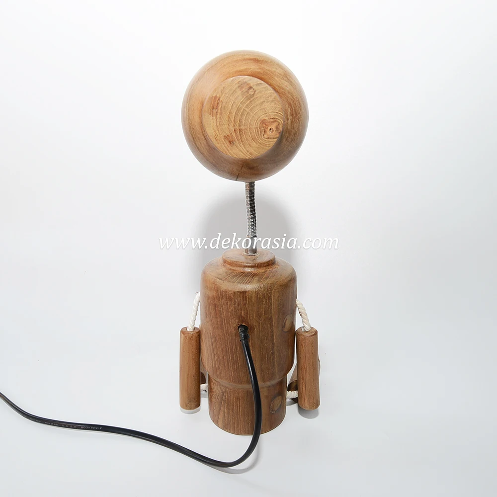 Unique Shaped Wooden Table Lamp, Home Decorative Wooden Standing Table Lamp for Bedroom Decor