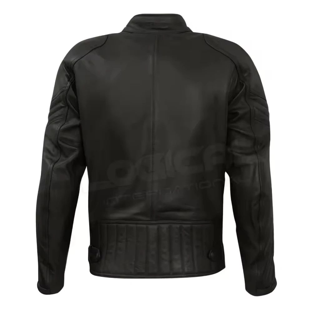 Motorbike Jacket Men Genuine Leather Cowhide Motorcycle Moto-Jacket Real Leather Motorbike Garments