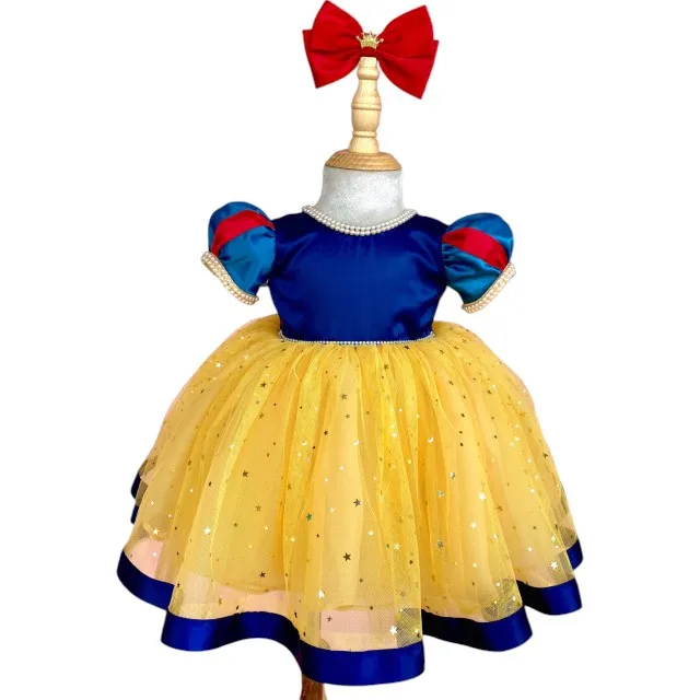 2 Top-Notch Large Size Snow White Cartoon Costume Beaded Princess Dress for Baby Girls for Party OEM ODM from Vietnam