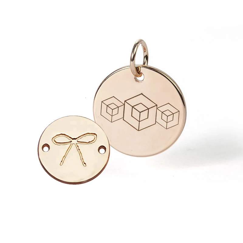 Wholesale cheap bulk brand name custom metal jewelry tags for bracelets