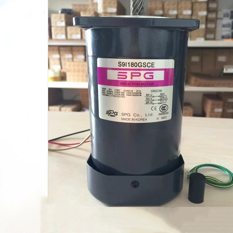 Оригинальный SPG S9I180GSCE AC трехфазный 180 Вт индукционный двигатель промышленного использования
