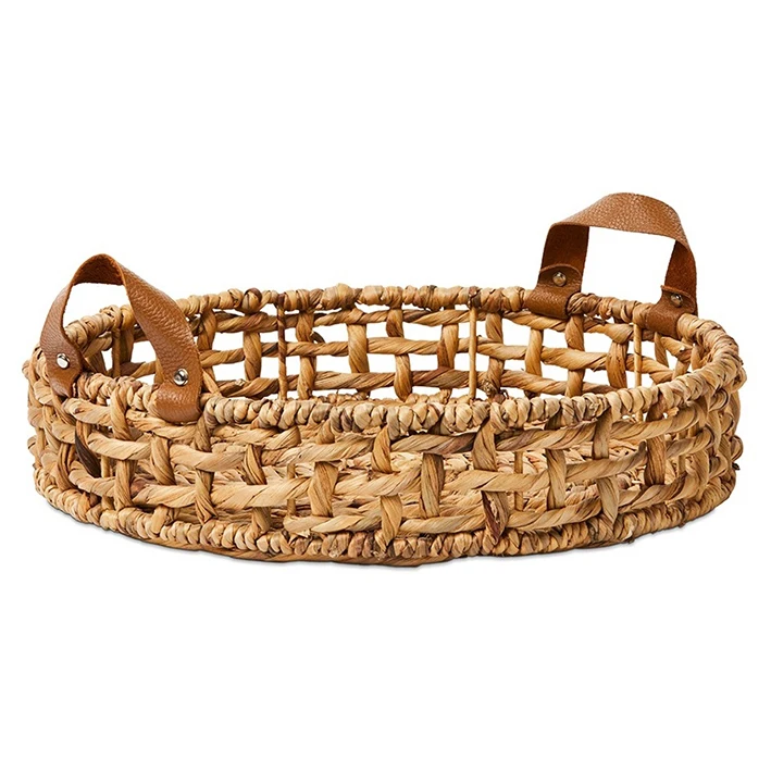 New Item Storage Food Water Hyacinth Serving Tray Eco-friendly Home Decor Food Tray Made in Vietnam