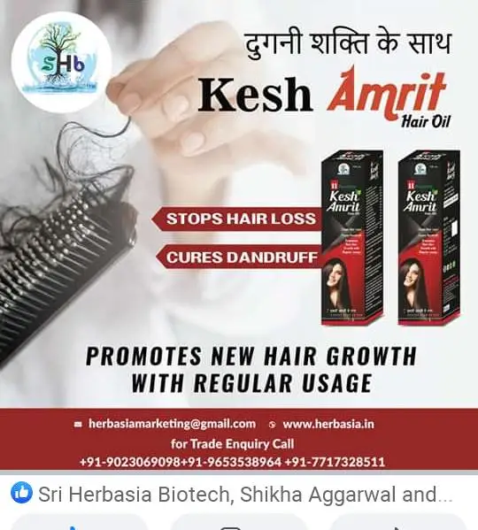 100% Organic & Natural Kesh Amrit Hair Oil  Revitalizes And Strengthens Hair Buy From Indian Manufacturer At Wholesale Price