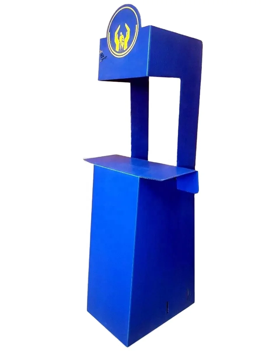 Best Quality Vote Table Voting Stand for PP Hollow Plastic Election Station Foldable PP Board Election Fund  Propoganda Booth
