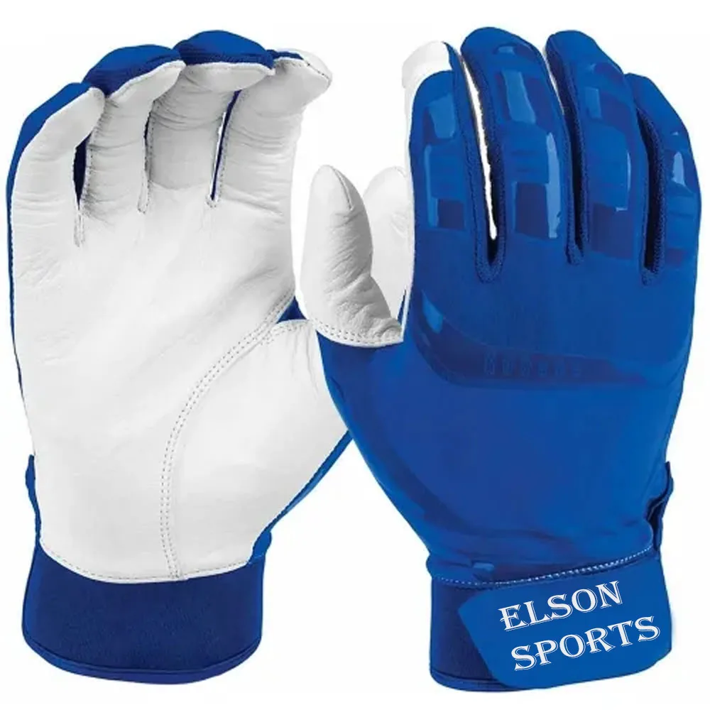 Good Quality Wholesale Price Professional Long Cuff Goatskin Digital Leather Baseball Batting Gloves