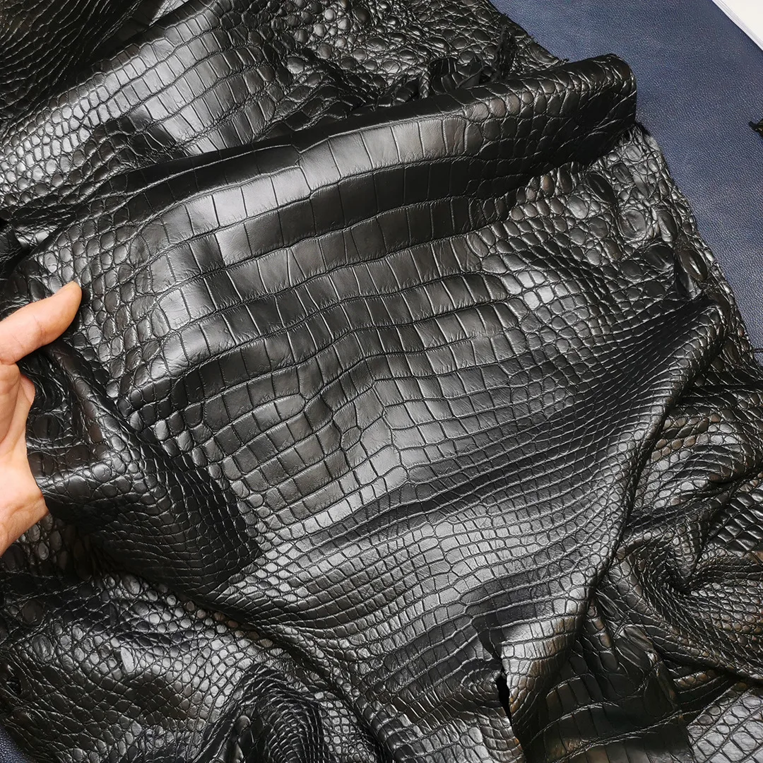 Luxali High Quality Genuine Leather Tanned Croco Etoxic Leather Matte Finished For Garments Jackets Bags Price From Factory