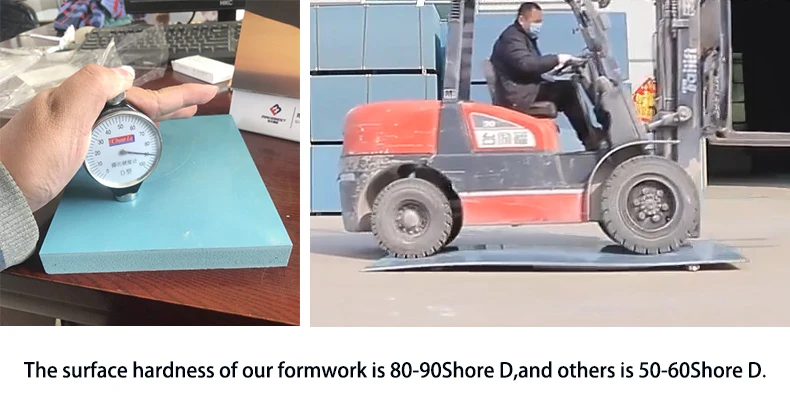 China Manufactory hot sale 18mm Forms Shuttering Plastic Formwork For Concrete Slab