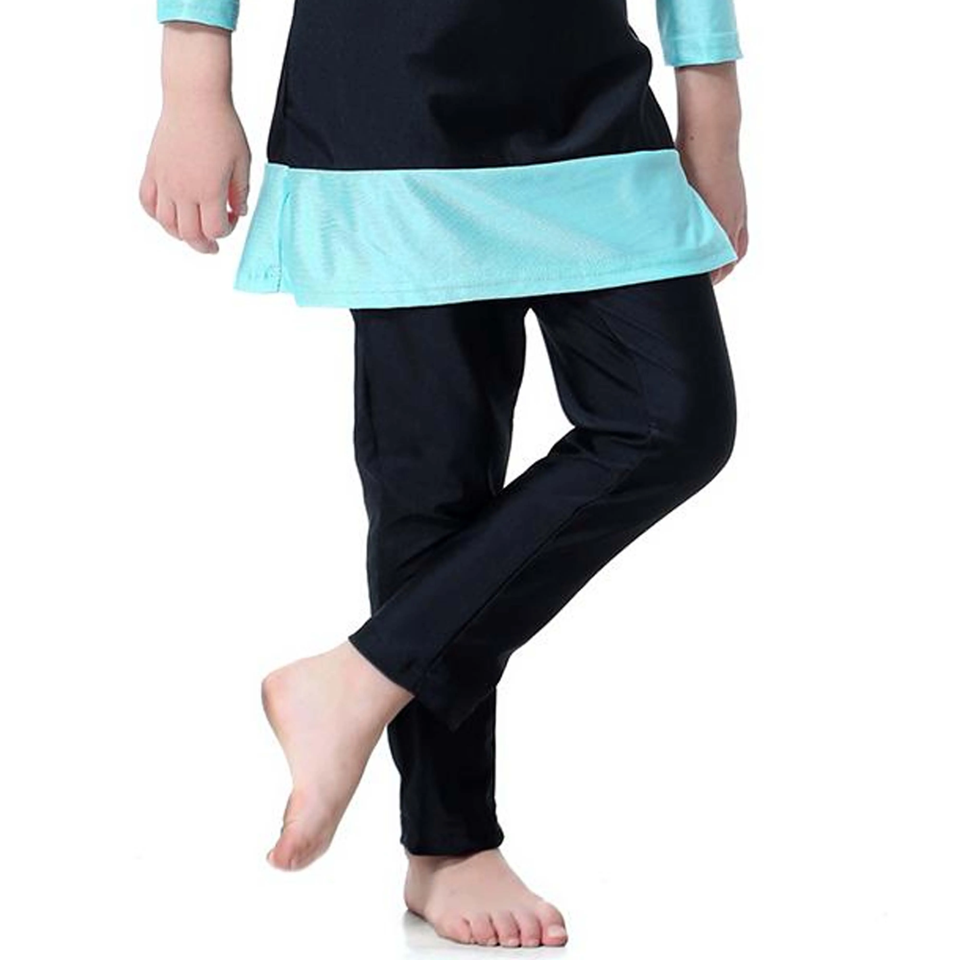 Sport Bathing Suit Muslim Kids Swimwear Modest Islamic Summer Beach Arab Children Beachwear Full Coverage Swimsuit For Girls