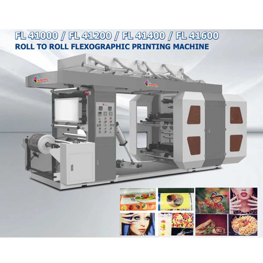 Buy 4 Color High Speed Flexo Printing Machine Roll To Roll Flexographic Printing Machine Flexographic Printer- Stack