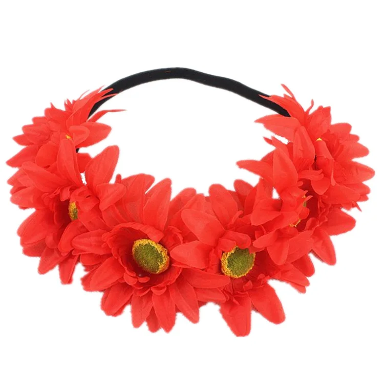 2024 Novelties Sunflower crown Boho crown Sunflower headband Flower Hair Accessory for girls women