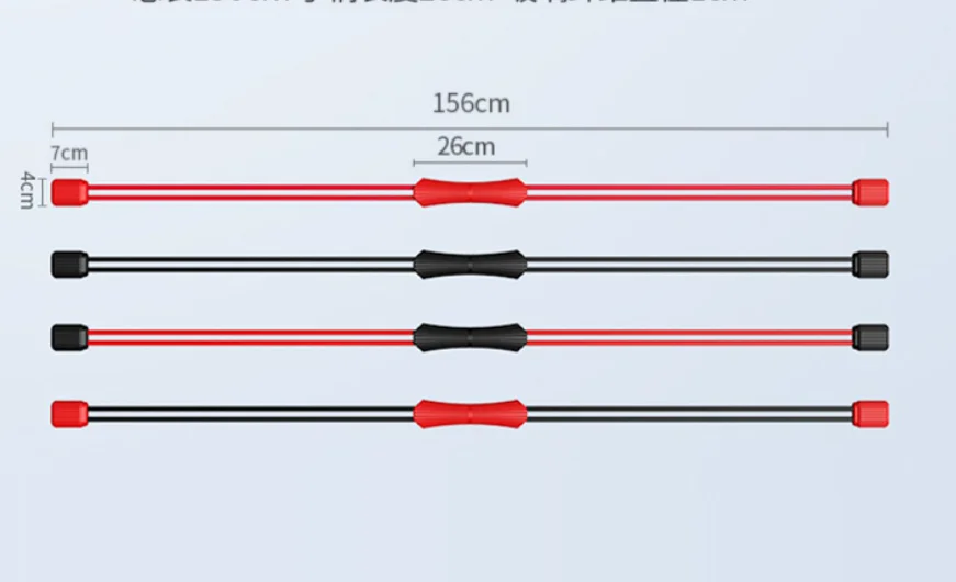 High quality  fitness training elastic rod detachable vibrating elastic bar gym two-rod flexi bar