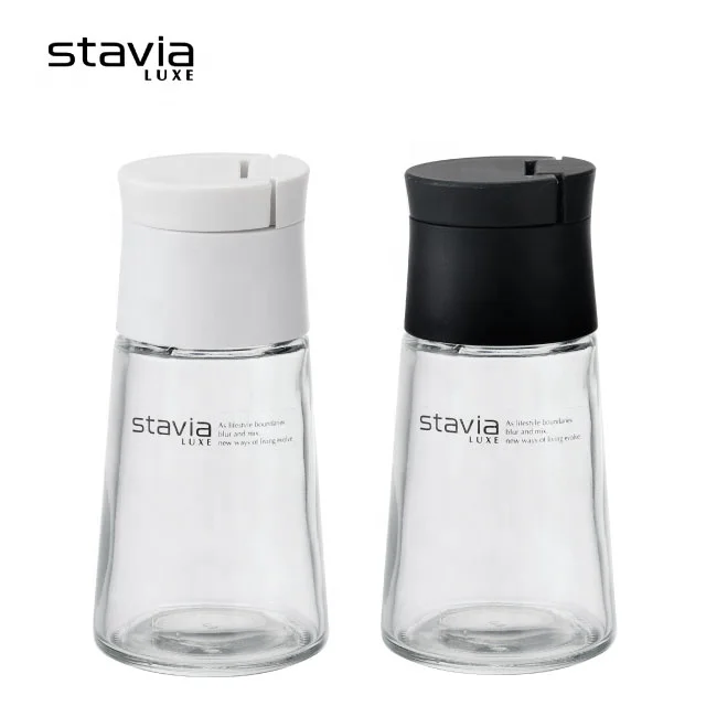 Compact salt & pepper mill glass cruet for home use , stavia luxe