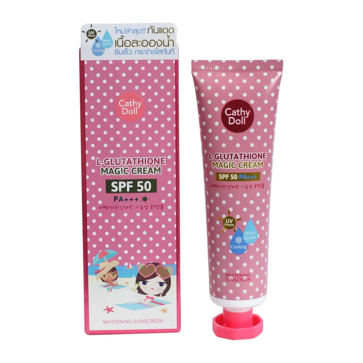 Cathy Doll L-Glutathione Magic Cream SPF 50 PA+++ Water Spray Sunscreen Where Do You Paint White?