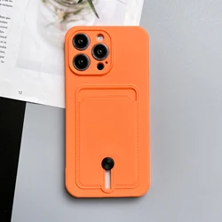 A new generation of card phone case For Iphone 14 Pro max Push Card Anti-Drop Shockproof Color Rich Back Cover