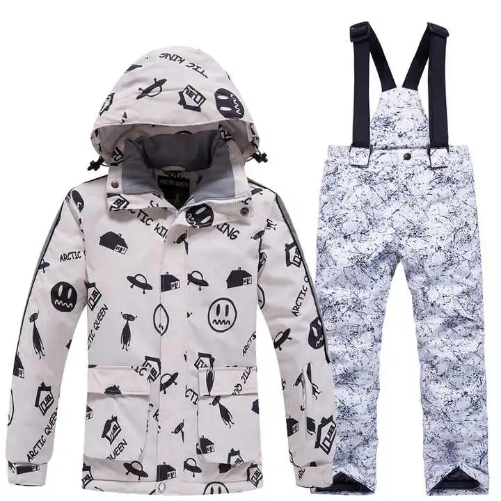 Custom Children Waterproof Ski Jacket + Pants Kids Snowboard Suit Snow Wear Ski clothes for Kids Ski Suit