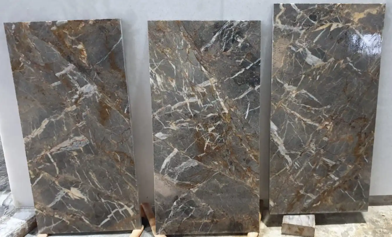 Polished Surface Golden Coffee Marble Tiles From Manufacturer And Direct Exporter Of Marble